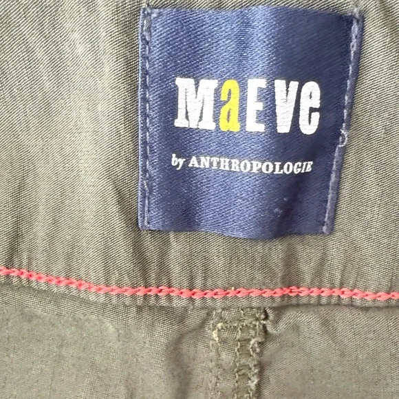 Anthropologie MAEVE The Colette Green Wide Leg Cropped Hi Rise Pants - Picture 8 of 10